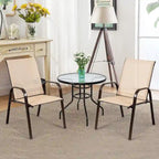 Costway 4PCS Patio Chairs Garden Deck Yard with Armrest - See Details