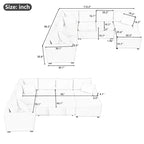 Chenille Sectional Sofa Pull-out Sofa Bed, L-Shape Sleeper Sofa with Storage Ottoman, 3 Pillows and Charging Devices