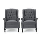Walter Tufted Fabric Recliners (Set of 2) by Christopher Knight Home