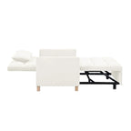 3-in-1 Convertible Sleeper Sofa Lounge Chair Bed, Black