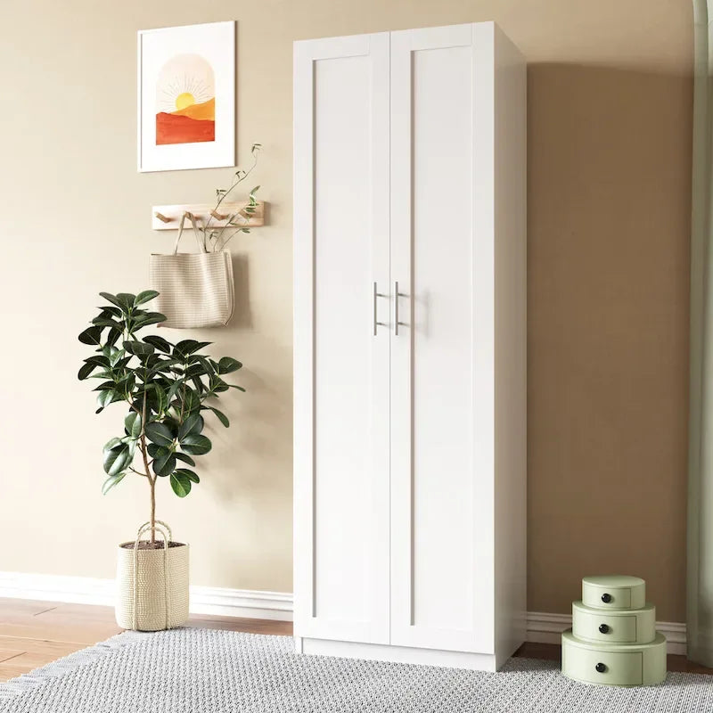 High Wardrobe/Armoires with 3 Shelves