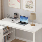 White Reversible L Shape Desk Rotating Desk Working Desk Computer