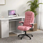 HOMCOM High Back Vibration Massage Office Chair with 6 Vibration Points, Heated Reclining PU Leather Computer Chair