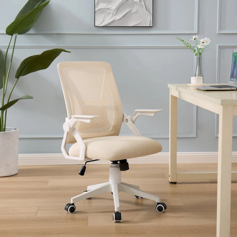 Javlergo Office Chair Mid Back Swivel Lumbar Support Desk Chair, Computer Ergonomic Mesh Chair with Armrest