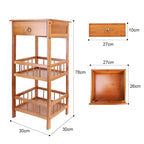 Solid Wood End Table With Storage