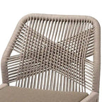Chaise de salle à manger en acajou tressée de style transitionnel moderne – Gris