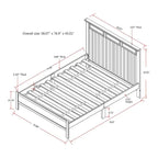 Furniture of America Amanda Traditional Slatted Full Size Platform Bed