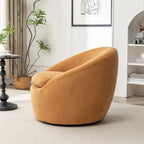 Swivel Barrel Chair - 360掳 Rotation - Boucle Fabric