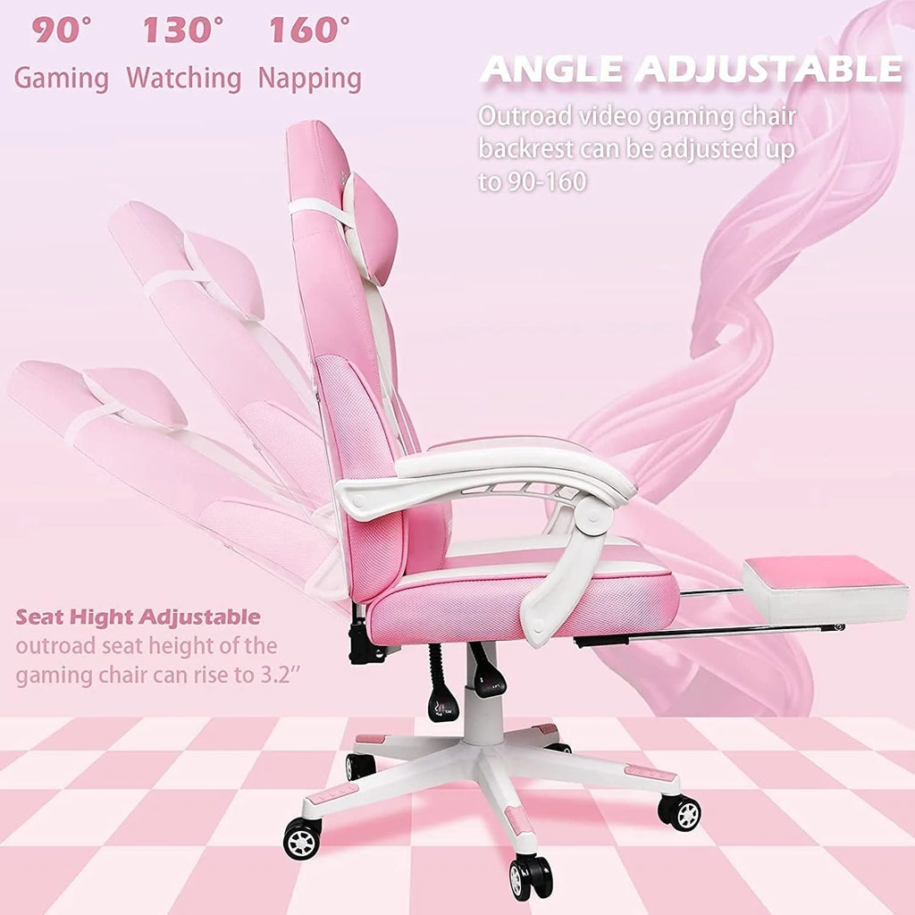 Chaise de jeu style course BOSSIN, fauteuil gamer grande taille 300 lb, chaise d'ordinateur à dossier haut