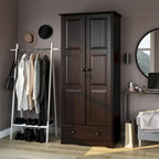 Palace Imports 100% Solid Wood Flexible Wardrobe Armoire with Metal or Wooden Knobs