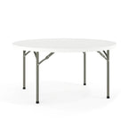 5-Foot Round Plastic Folding Event Table w/ 2 Thick Surface