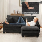 Living Room Furniture Sets, Modular Sectional Sofa Set with Ottoman for Living Room, Convertible Sofa Couch