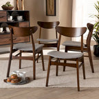Lot de 4 chaises de salle à manger modernes de style transitionnel Parlin Mid-Century