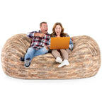Grand Lounger 7 Foot Bean Bag Sofa For Adults - Luxe Faux Fur