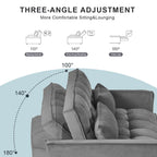 Modern Velvet Futon Loveseat with Reclining Backrest & Pockets, Seats 2 鈥?Dark Gray / Light Gray / Blue / Black