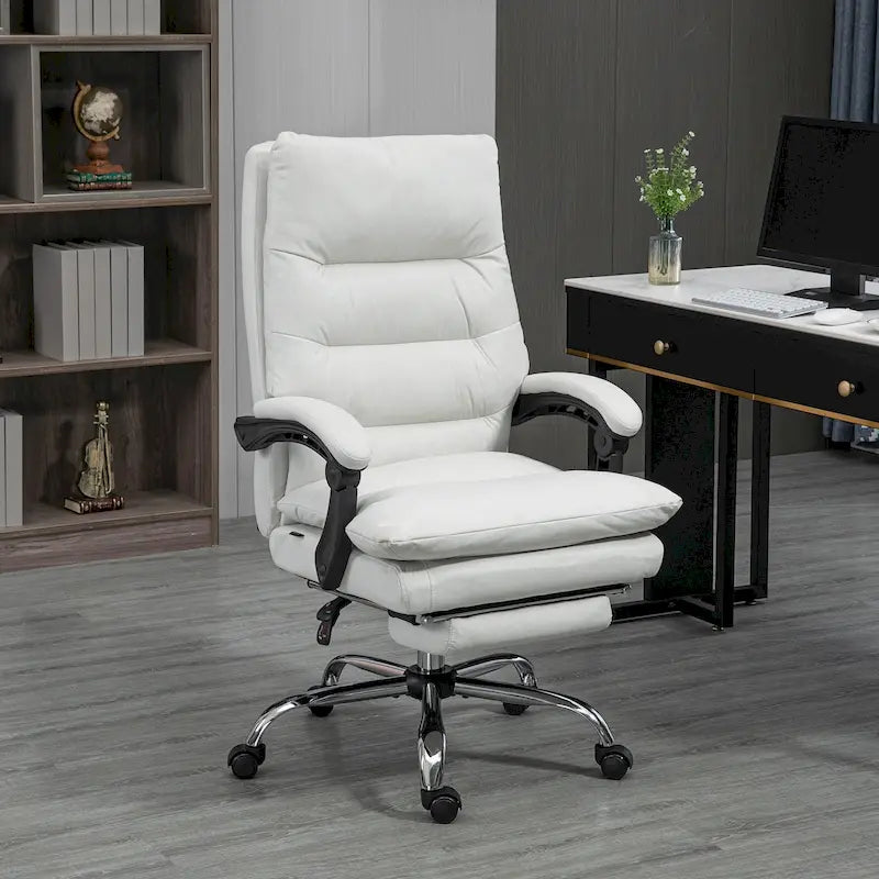 Vinsetto Microfibre Vibration Heated Reclining Massage Office Chair