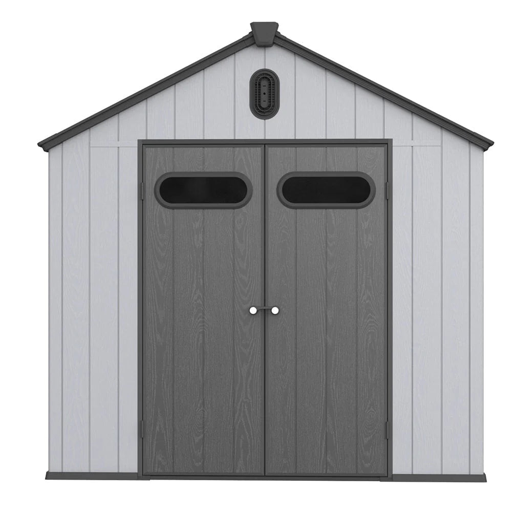 Abri de jardin en résine toutes saisons avec plancher, 1,8 m x 1,2 m/1,8 m x 2,4 m/2,4 m x 1,8 m/2,4 m x 3 m, Spire Tool Shed