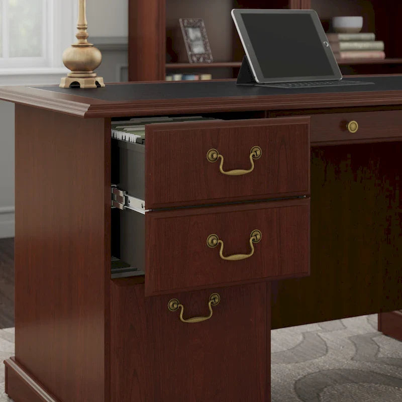 Bush Furniture Saratoga Executive Desk with Drawers and Storage
