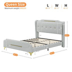 Uphou Modern Upholstered PU Leather Bed by Christopher Knight Home