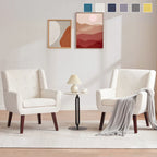Lot de 2 fauteuils d'appoint modernes capitonnés HUIMO