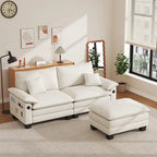 Modular Sectional Sofa, Comfy Cloud Couch Sectional Sofa with Ottoman, Deep Seat Sofa Sleeper for Living Room