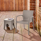Alissa Resin Stackable All-Weather Dining Armchair, Set of 2