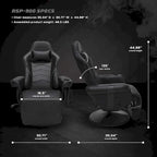 Gaming Recliner - Reclining Gaming Chair with Footrest