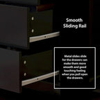 55.1W Lacquer Dresser Long Dresser for Bedroom Chest of Drawers
