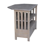 Meuble TV d'angle en bois massif de style Mission
