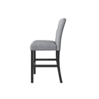 5 Piece Counter Height Dining Set, Wood Dining Table Set with Rectangle Table and 4 Upholstered High Back Chairs